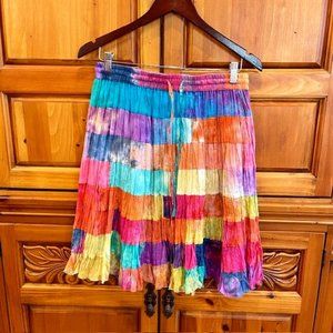 Silverstream Women's Tie Dye Tiered Skirt NWOT - Multi - Size OS